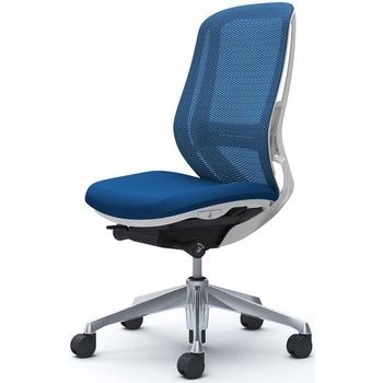 シルフィー 肘なし 背メッシュ ハイ ホワイトボディ ハンガー無 ランバー有 アルミ脚 - オカムラ(岡村製作所)