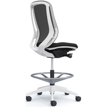 シルフィー 肘なし 背メッシュ ハイ ハイチェア ホワイトボディ ハンガー無 ランバー無 樹脂脚 オカムラ(岡村製作所)