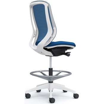 シルフィー 肘なし 背メッシュ ハイ ハイチェア ホワイトボディ ハンガー無 ランバー無 樹脂脚 オカムラ(岡村製作所)