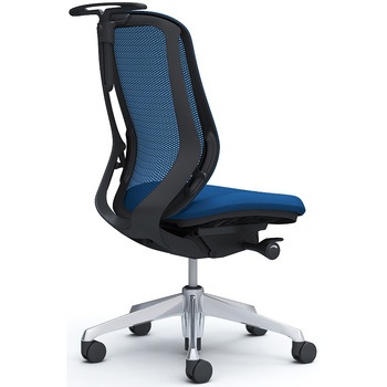 シルフィー 肘なし 背メッシュ ハイ ブラックボディ ハンガー有 ランバー無 アルミ脚 - オカムラ(岡村製作所)