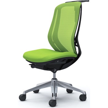 シルフィー 肘なし 背メッシュ ハイ ブラックボディ ハンガー有 ランバー無 アルミ脚 - オカムラ(岡村製作所)