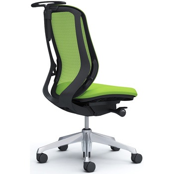 シルフィー 肘なし 背メッシュ ハイ ブラックボディ ハンガー有 ランバー無 アルミ脚 - オカムラ(岡村製作所)