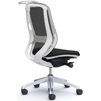 シルフィー 肘なし 背メッシュ ハイ ホワイトボディ ハンガー有 ランバー有 アルミ脚 オカムラ(岡村製作所)