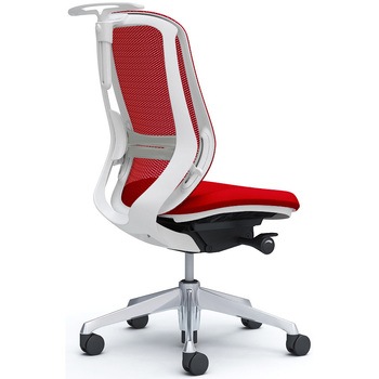 シルフィー 肘なし 背メッシュ ハイ ホワイトボディ ハンガー有 ランバー有 アルミ脚 オカムラ(岡村製作所)