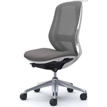 シルフィー 肘なし 背メッシュ ハイ ホワイトボディ ハンガー有 ランバー有 アルミ脚 オカムラ(岡村製作所)