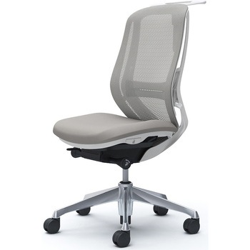 シルフィー 肘なし 背メッシュ ハイ ホワイトボディ ハンガー有 ランバー有 アルミ脚 オカムラ(岡村製作所)