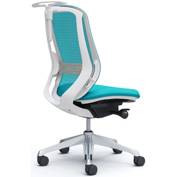 シルフィー 肘なし 背メッシュ ハイ ホワイトボディ ハンガー有 ランバー有 アルミ脚 オカムラ(岡村製作所)