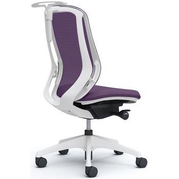 シルフィー 肘なし 背メッシュ ハイ ホワイトボディ ハンガー有 ランバー無 樹脂脚 - オカムラ(岡村製作所)