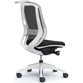 シルフィー 肘なし 背メッシュ ハイ ホワイトボディ ハンガー有 ランバー有 樹脂脚 オカムラ(岡村製作所)