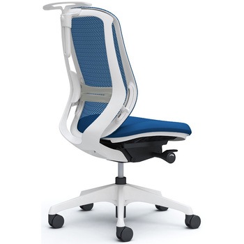 シルフィー 肘なし 背メッシュ ハイ ホワイトボディ ハンガー有 ランバー有 樹脂脚 オカムラ(岡村製作所)