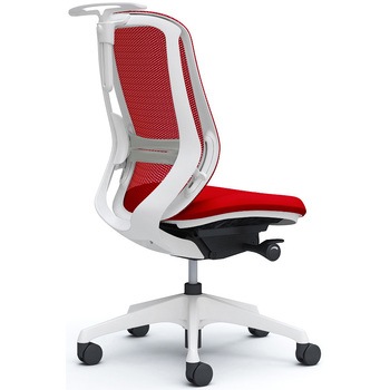 シルフィー 肘なし 背メッシュ ハイ ホワイトボディ ハンガー有 ランバー有 樹脂脚 オカムラ(岡村製作所)