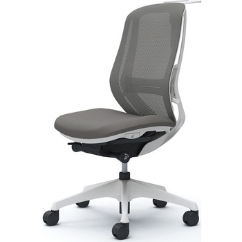 シルフィー 肘なし 背メッシュ ハイ ホワイトボディ ハンガー有 ランバー有 樹脂脚 オカムラ(岡村製作所)