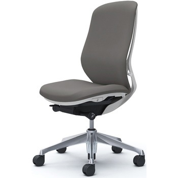 シルフィー 肘なし 背クッション ハイ ホワイトボディ ハンガー無 ランバー無 アルミ脚 オカムラ(岡村製作所)