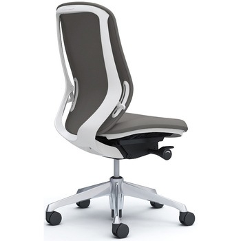 シルフィー 肘なし 背クッション ハイ ホワイトボディ ハンガー無 ランバー無 アルミ脚 オカムラ(岡村製作所)