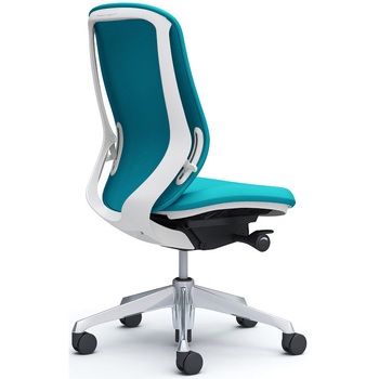 シルフィー 肘なし 背クッション ハイ ホワイトボディ ハンガー無 ランバー無 アルミ脚 オカムラ(岡村製作所)