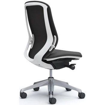 シルフィー 肘なし 背クッション ハイ ホワイトボディ ハンガー無 ランバー無 アルミ脚 オカムラ(岡村製作所)