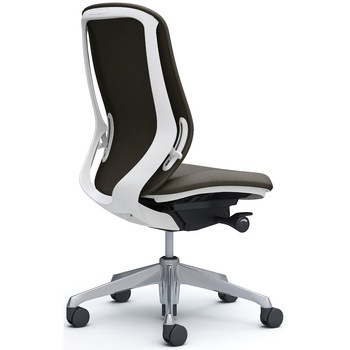 シルフィー 肘なし 背クッション ハイ ホワイトボディ ハンガー無 ランバー無 アルミ脚 オカムラ(岡村製作所)