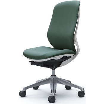 シルフィー 肘なし 背クッション ハイ ホワイトボディ ハンガー無 ランバー無 アルミ脚 オカムラ(岡村製作所)