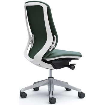 シルフィー 肘なし 背クッション ハイ ホワイトボディ ハンガー無 ランバー無 アルミ脚 オカムラ(岡村製作所)