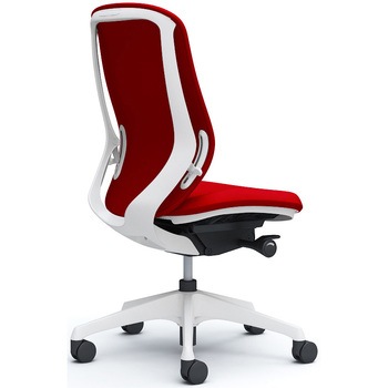 シルフィー 肘なし 背クッション ハイ ホワイトボディ ハンガー無 ランバー無 樹脂脚 オカムラ(岡村製作所)