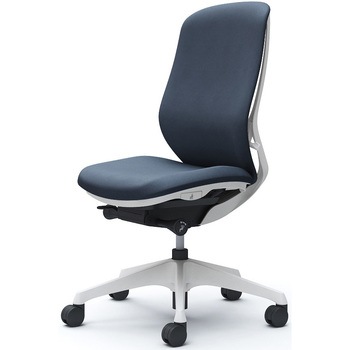 シルフィー 肘なし 背クッション ハイ ホワイトボディ ハンガー無 ランバー無 樹脂脚 オカムラ(岡村製作所)