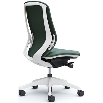 シルフィー 肘なし 背クッション ハイ ホワイトボディ ハンガー無 ランバー無 樹脂脚 オカムラ(岡村製作所)