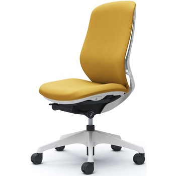 シルフィー 肘なし 背クッション ハイ ホワイトボディ ハンガー無 ランバー無 樹脂脚 オカムラ(岡村製作所)