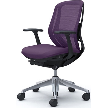 シルフィー 固定肘 背メッシュ ロー ブラックボディ ハンガー無 ランバー有 アルミ脚 - オカムラ(岡村製作所)