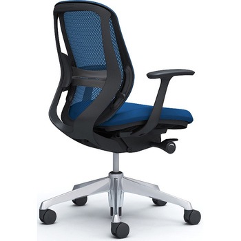 シルフィー 固定肘 背メッシュ ロー ブラックボディ ハンガー無 ランバー有 アルミ脚 - オカムラ(岡村製作所)