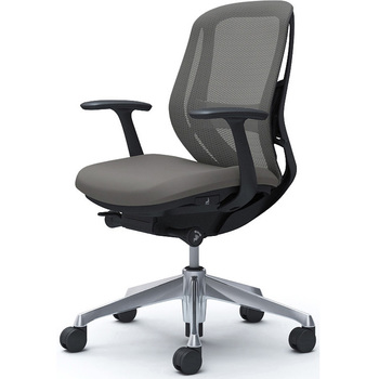 C641BS FMR2 シルフィー 固定肘 背メッシュ ロー ブラックボディ ハンガー無 ランバー有 アルミ脚 オカムラ(岡村製作所) 47704179