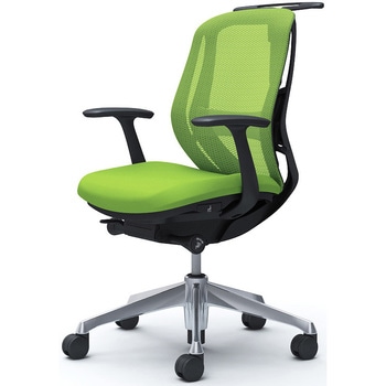 シルフィー 固定肘 背メッシュ ロー ブラックボディ ハンガー有 ランバー有 アルミ脚 オカムラ(岡村製作所)