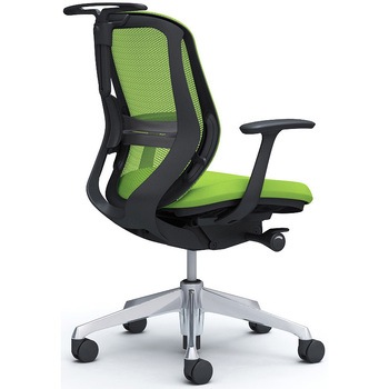 シルフィー 固定肘 背メッシュ ロー ブラックボディ ハンガー有 ランバー有 アルミ脚 オカムラ(岡村製作所)