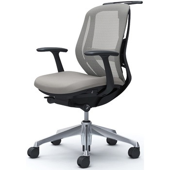 シルフィー 固定肘 背メッシュ ロー ブラックボディ ハンガー有 ランバー有 アルミ脚 オカムラ(岡村製作所)