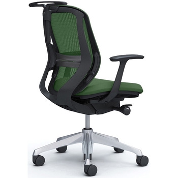 シルフィー 固定肘 背メッシュ ロー ブラックボディ ハンガー有 ランバー有 アルミ脚 オカムラ(岡村製作所)