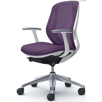 シルフィー 固定肘 背メッシュ ロー ホワイトボディ ハンガー有 ランバー無 アルミ脚 オカムラ(岡村製作所)