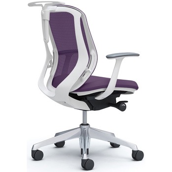 シルフィー 固定肘 背メッシュ ロー ホワイトボディ ハンガー有 ランバー無 アルミ脚 オカムラ(岡村製作所)