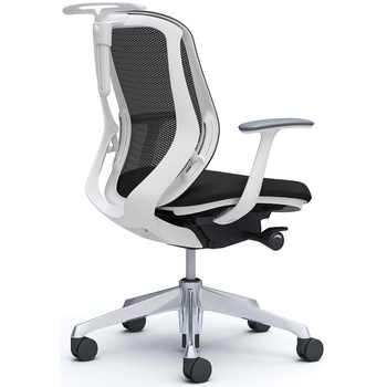 シルフィー 固定肘 背メッシュ ロー ホワイトボディ ハンガー有 ランバー無 アルミ脚 オカムラ(岡村製作所)