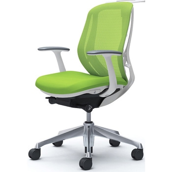 シルフィー 固定肘 背メッシュ ロー ホワイトボディ ハンガー有 ランバー無 アルミ脚 オカムラ(岡村製作所)