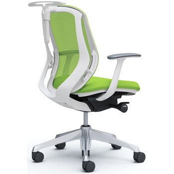 シルフィー 固定肘 背メッシュ ロー ホワイトボディ ハンガー有 ランバー無 アルミ脚 オカムラ(岡村製作所)