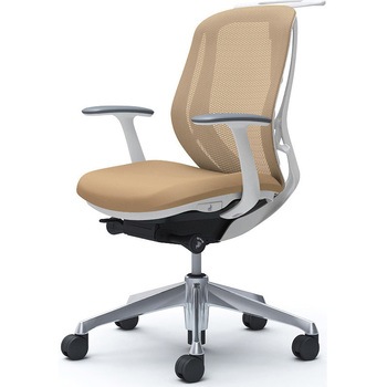 シルフィー 固定肘 背メッシュ ロー ホワイトボディ ハンガー有 ランバー無 アルミ脚 オカムラ(岡村製作所)