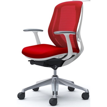 シルフィー 固定肘 背メッシュ ロー ホワイトボディ ハンガー有 ランバー無 アルミ脚 オカムラ(岡村製作所)