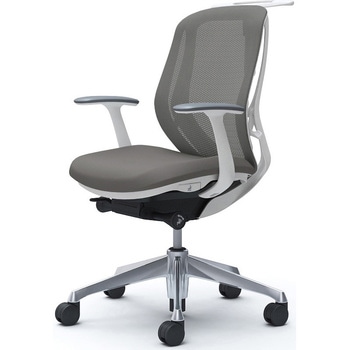 シルフィー 固定肘 背メッシュ ロー ホワイトボディ ハンガー有 ランバー無 アルミ脚 オカムラ(岡村製作所)