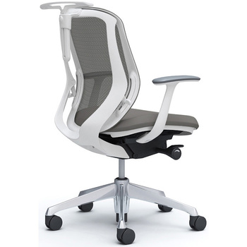 シルフィー 固定肘 背メッシュ ロー ホワイトボディ ハンガー有 ランバー無 アルミ脚 オカムラ(岡村製作所)