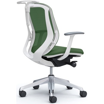 シルフィー 固定肘 背メッシュ ロー ホワイトボディ ハンガー有 ランバー無 アルミ脚 オカムラ(岡村製作所)