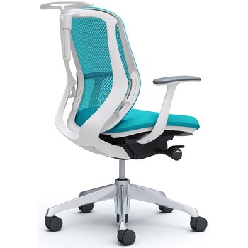 シルフィー 固定肘 背メッシュ ロー ホワイトボディ ハンガー有 ランバー無 アルミ脚 オカムラ(岡村製作所)