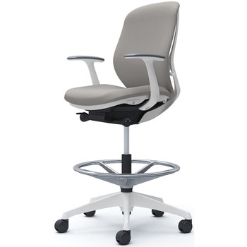 C643JW FSG3 シルフィー 固定肘 背クッション ロー ハイチェア ホワイトボディ ハンガー無 ランバー無 樹脂脚 オカムラ(岡村製作所) 47712439