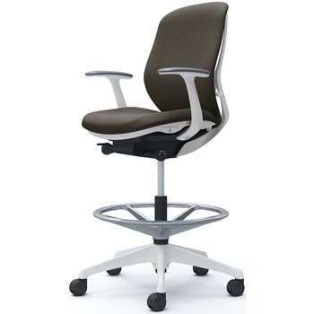 C643JW FXW3 シルフィー 固定肘 背クッション ロー ハイチェア ホワイトボディ ハンガー無 ランバー無 樹脂脚 オカムラ(岡村製作所) 47712509