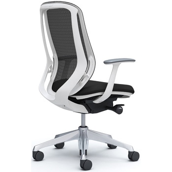 シルフィー 固定肘 背メッシュ ハイ ホワイトボディ ハンガー無 ランバー無 アルミ脚 - オカムラ(岡村製作所)