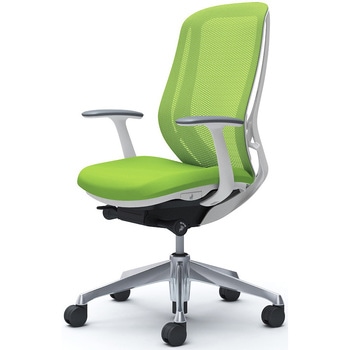 シルフィー 固定肘 背メッシュ ハイ ホワイトボディ ハンガー無 ランバー無 アルミ脚 - オカムラ(岡村製作所)