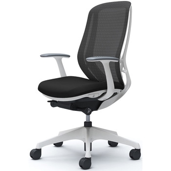 シルフィー 固定肘 背メッシュ ハイ ホワイトボディ ハンガー無 ランバー無 樹脂脚 - オカムラ(岡村製作所)